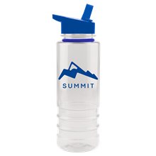 Admiral - 24 oz. Tritan™ Transparent Bottle with Flip straw lid and Accent collar
